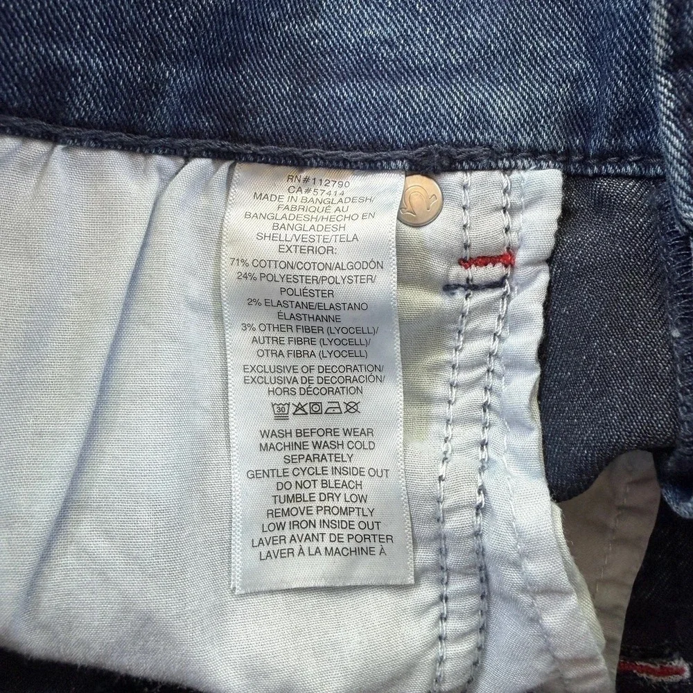 NWT True Religion Ricky Flap Straight Jean Mens 38 (36 Tag) Dark Shivering Wash